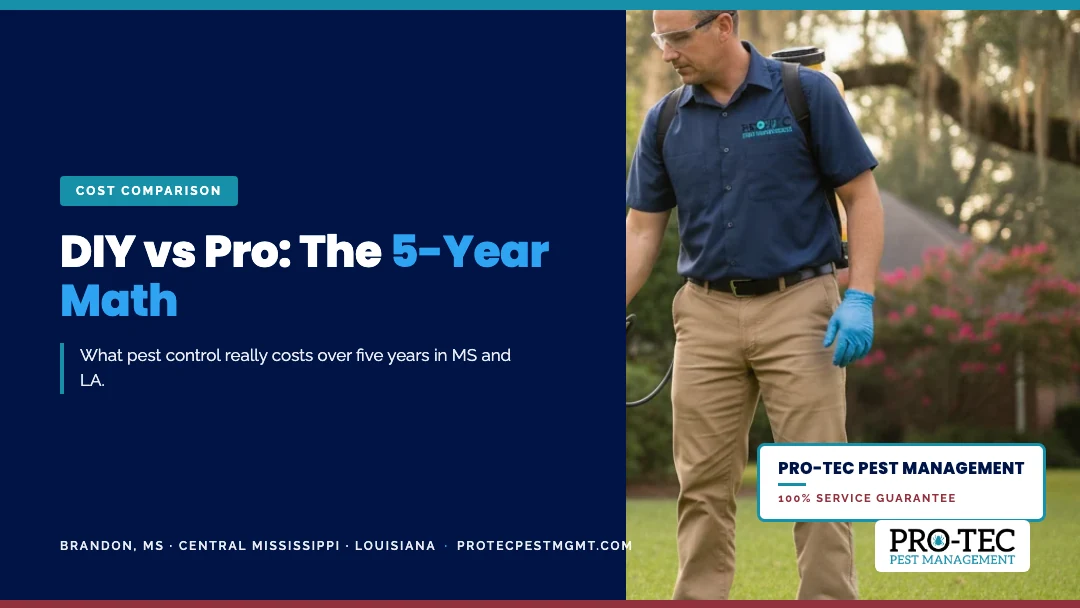 Professional vs DIY Pest Control: The 5-Year Cost