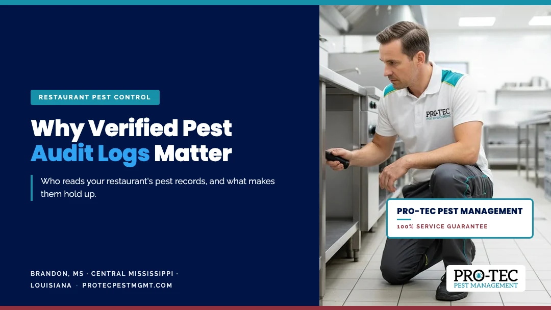 Why Verified Pest Control Audit Logs Matter for Restaurants